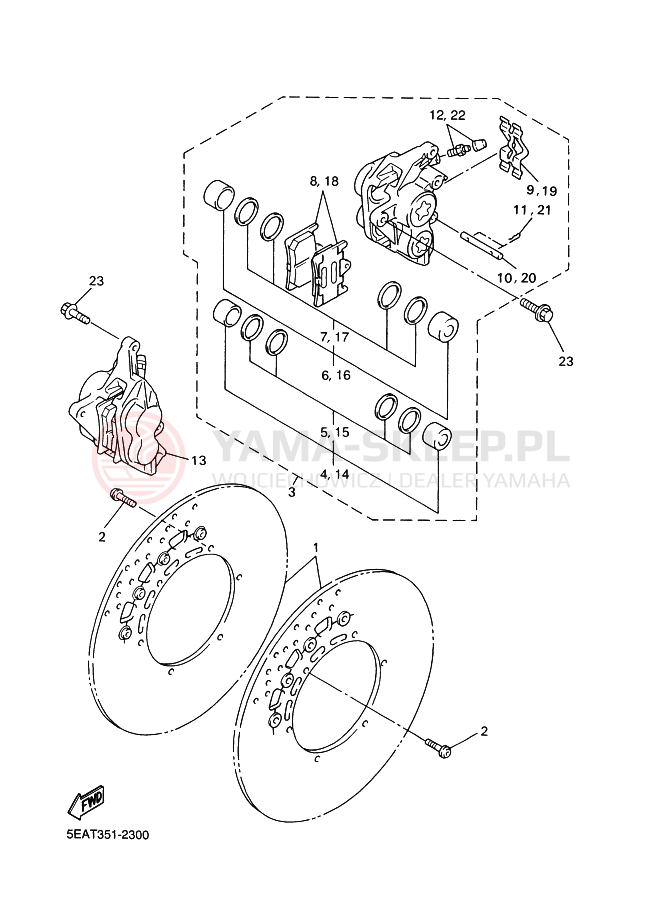 Schemat "Koło przód" do Yamaha XJR1300