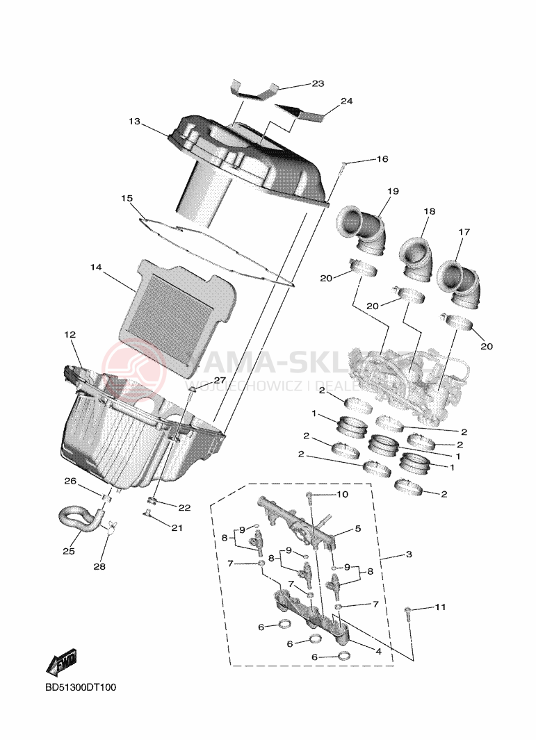 Schemat "Wtrysk paliwa" do Yamaha NIKEN