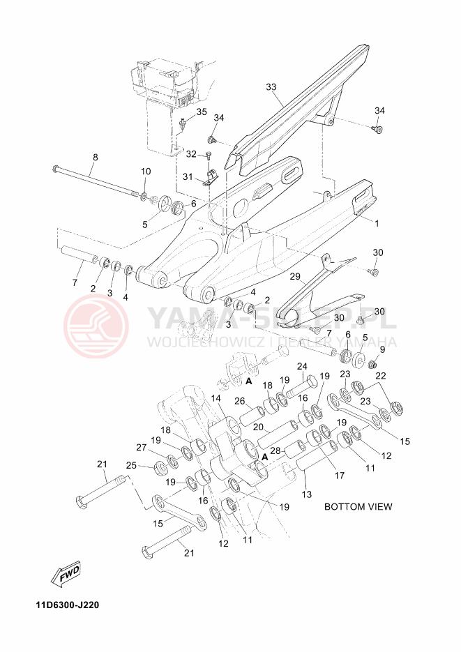 Schemat "wahacz" do Yamaha XT660Z
