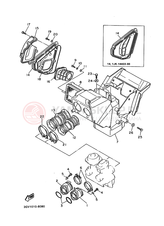 Schemat "Wtrysk paliwa" do Yamaha SRX400