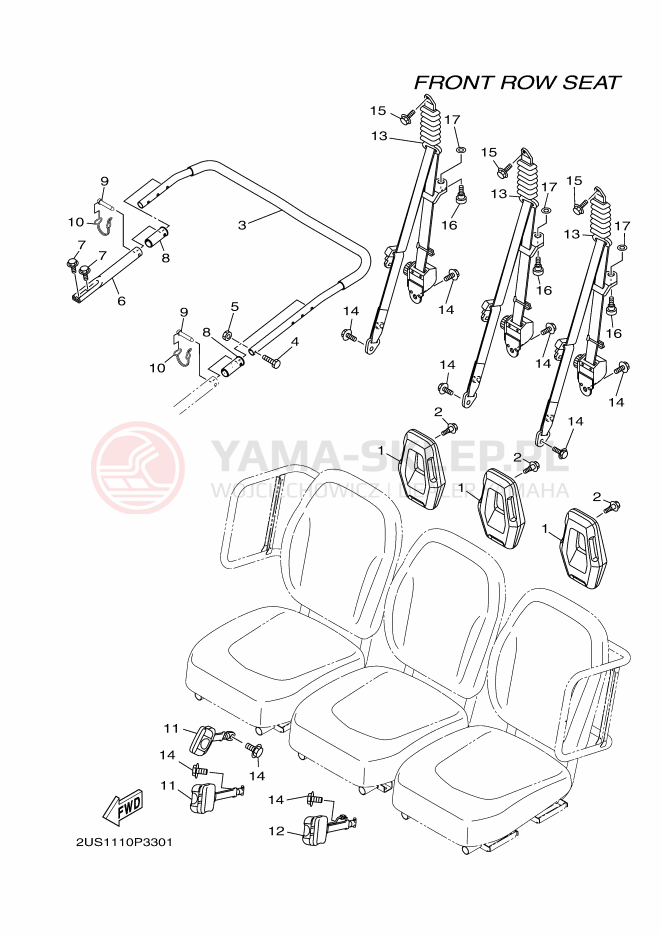 Schemat "SIEDZENIE 2" do Yamaha VIKING VI