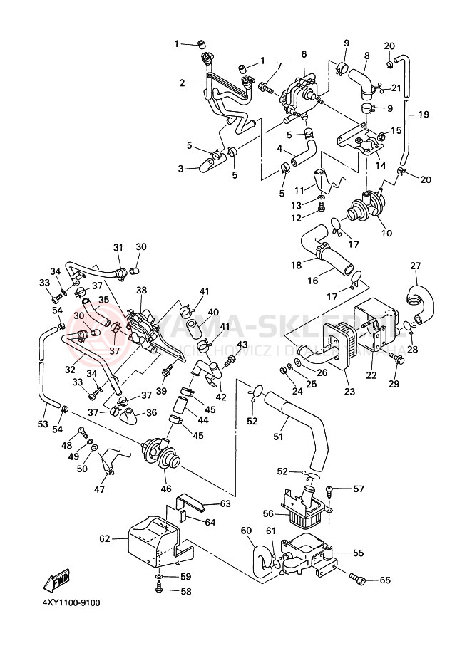 Schemat "System odbioru powietrza" do Yamaha XVZ13TF ROYALSTAR VENTURE