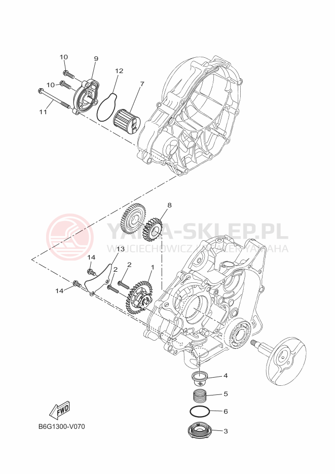 Schemat "Pompa olejowa" do Yamaha XSR125