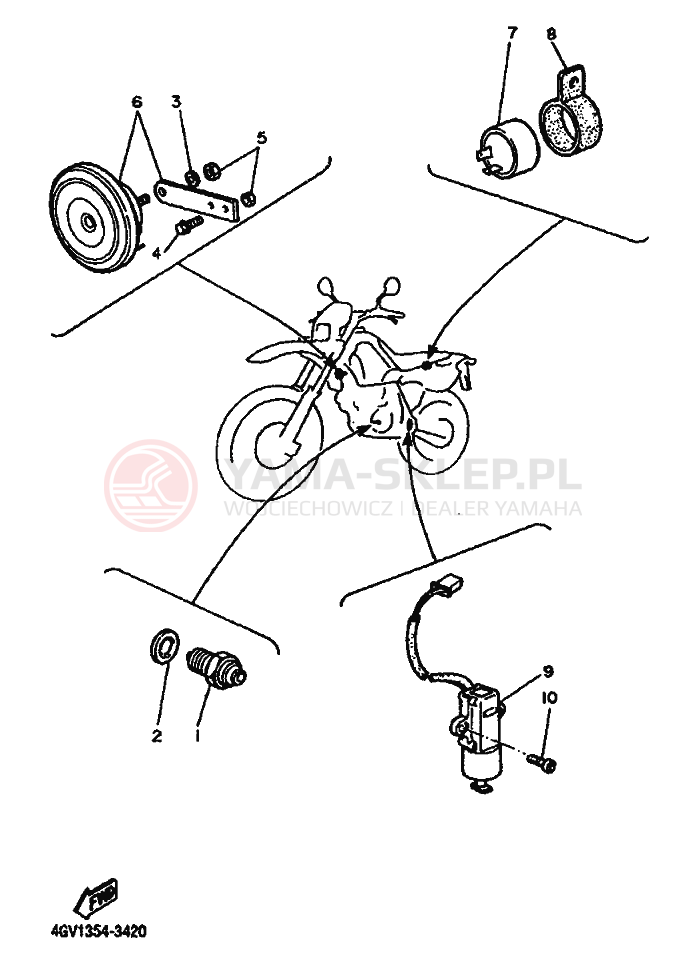 Schemat "układ elektryczny" do Yamaha TT600S