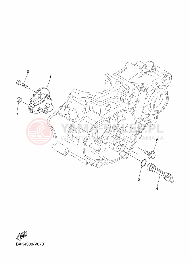 Schemat "Pompa olejowa" do Yamaha WR250F