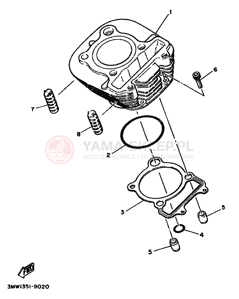 Schemat "cylinder" do Yamaha SR125
