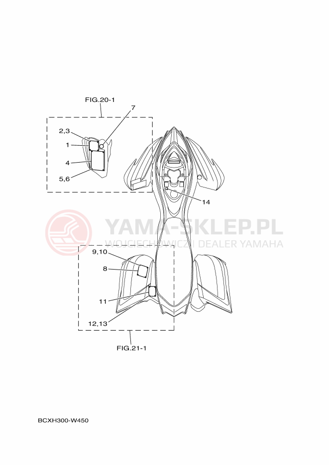Schemat "naklejki" do Yamaha YFM700R