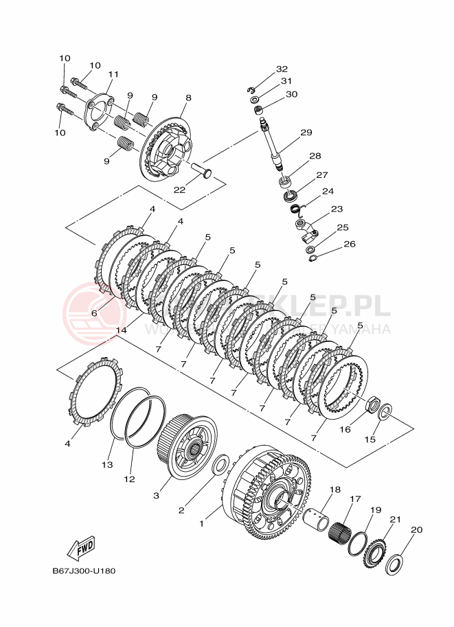 Schemat "sprzęgło" do Yamaha MT-10