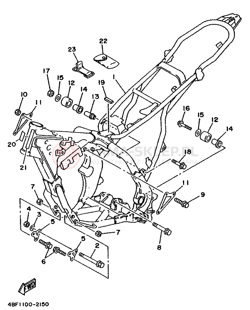 Schemat "rama" do Yamaha WR200R