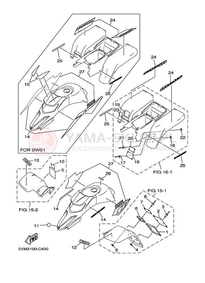 Schemat "naklejki" do Yamaha BLASTER