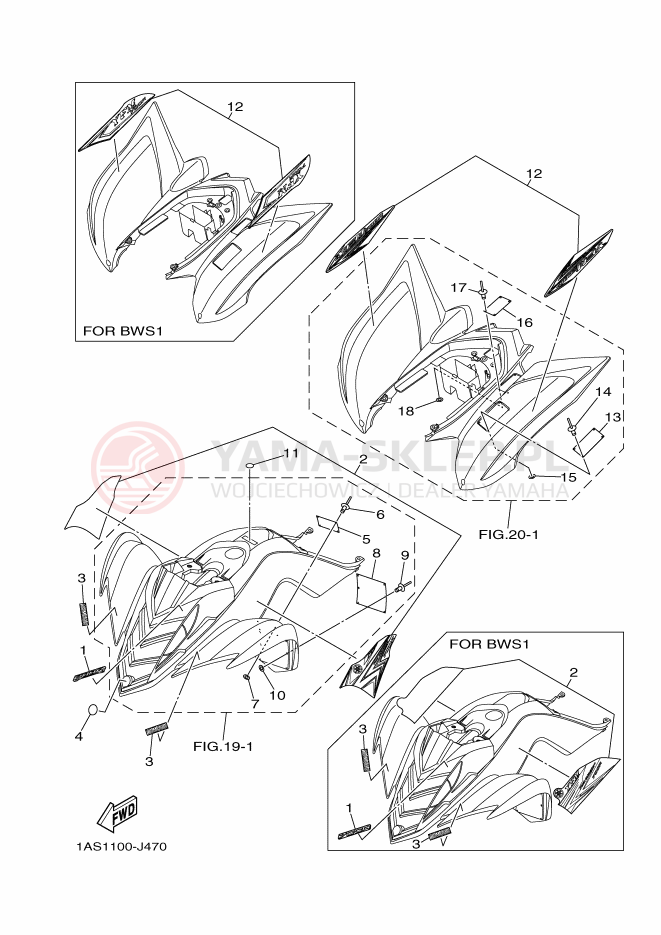 Schemat "naklejki" do Yamaha RAPTOR 700 SE