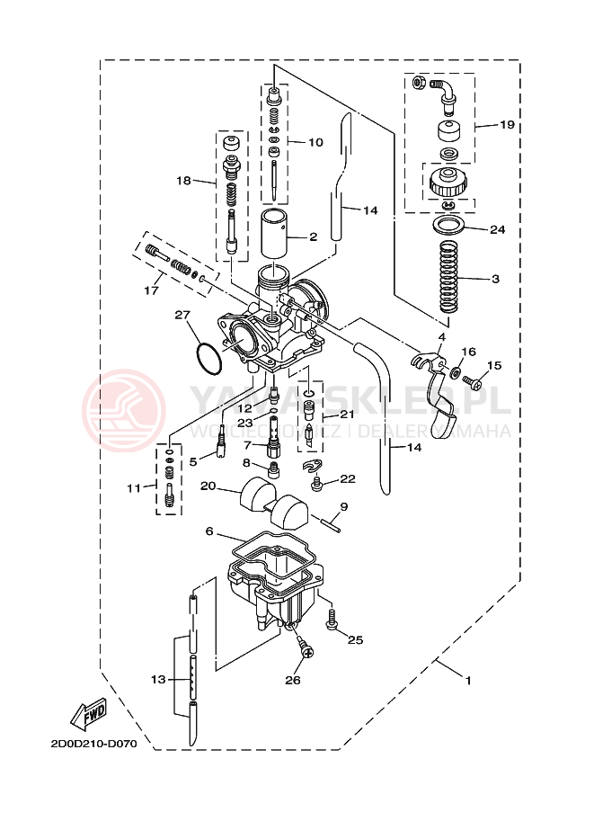 Schemat "Gaźnik" do Yamaha YB125