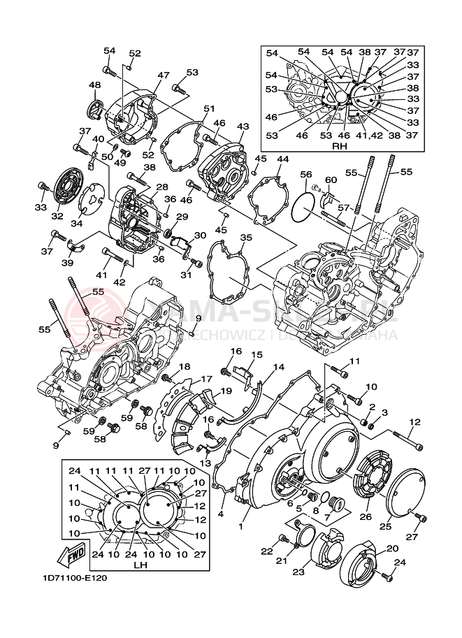 Schemat "Pokrywa silnika" do Yamaha MIDNIGHT STAR