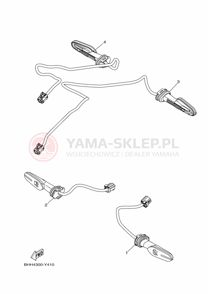 Schemat "kierunkowskazy" do Yamaha MT-07 35KW