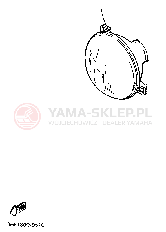 Schemat "Lampa przód" do Yamaha FZR600 GENESIS