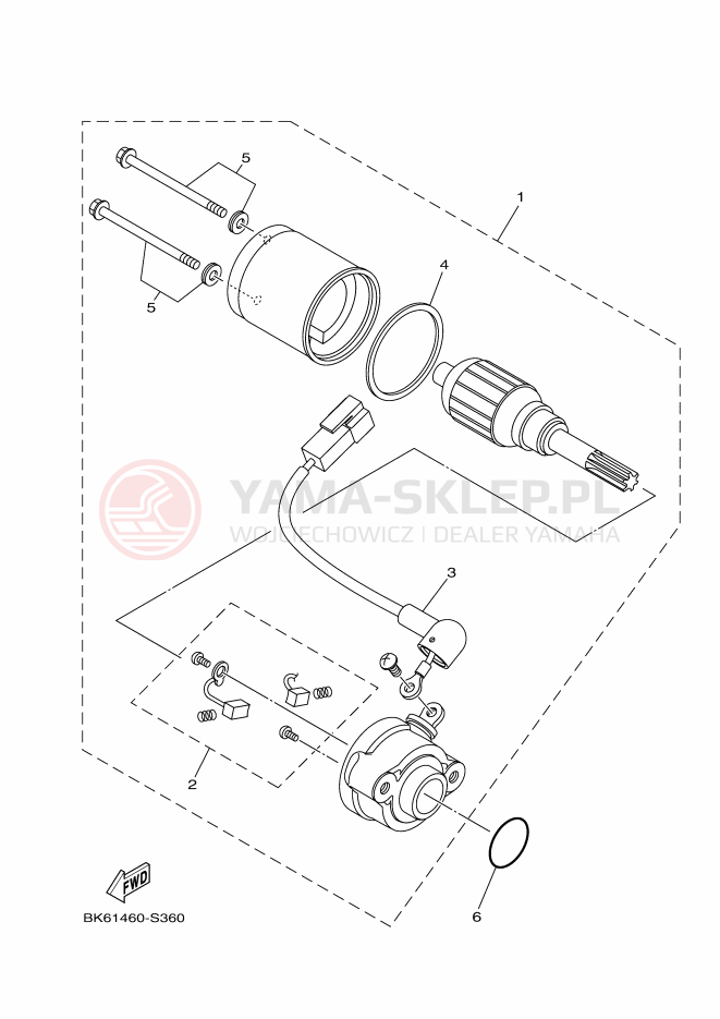 Schemat "rozrusznik" do Yamaha YZF-R125