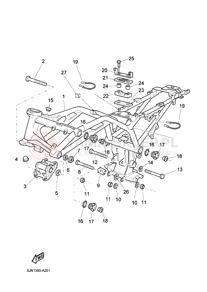 Schemat "rama" do Yamaha BT1100