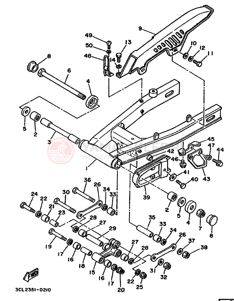 Schemat "wahacz" do Yamaha TDR250