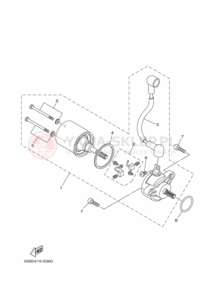 Schemat "rozrusznik" do Yamaha YS125