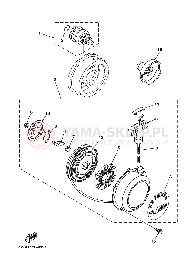 Schemat "rozrusznik" do Yamaha YFM600FWA