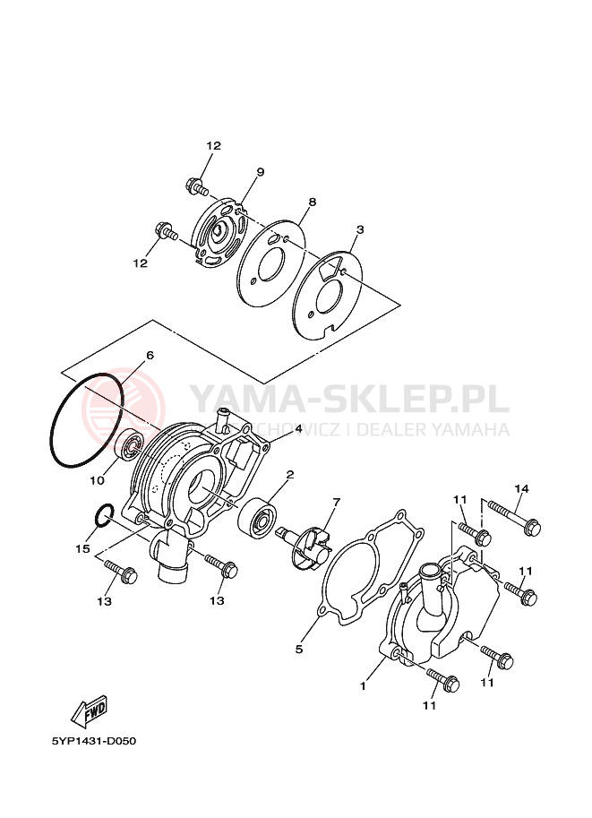 Schemat "Pompa wody" do Yamaha CRYPTON X