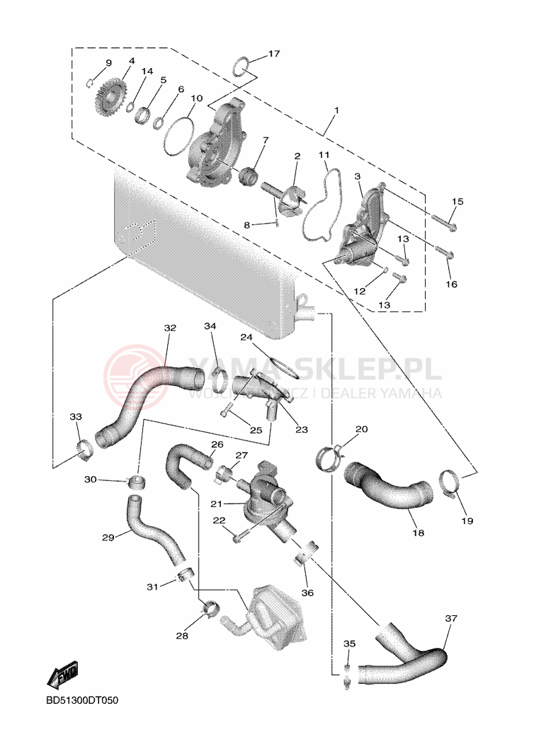 Schemat "Pompa wody" do Yamaha NIKEN