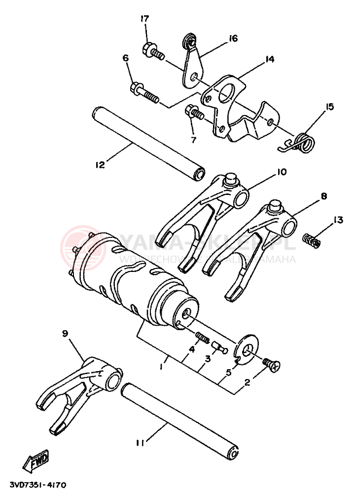 Schemat "Wodziki, automat" do Yamaha XTZ750 SUPERTENERE