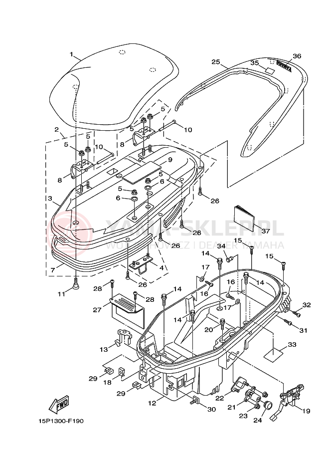 Schemat "siedzenie" do Yamaha BOOSTER X
