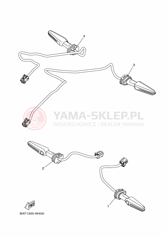 Schemat "kierunkowskazy" do Yamaha MT-07