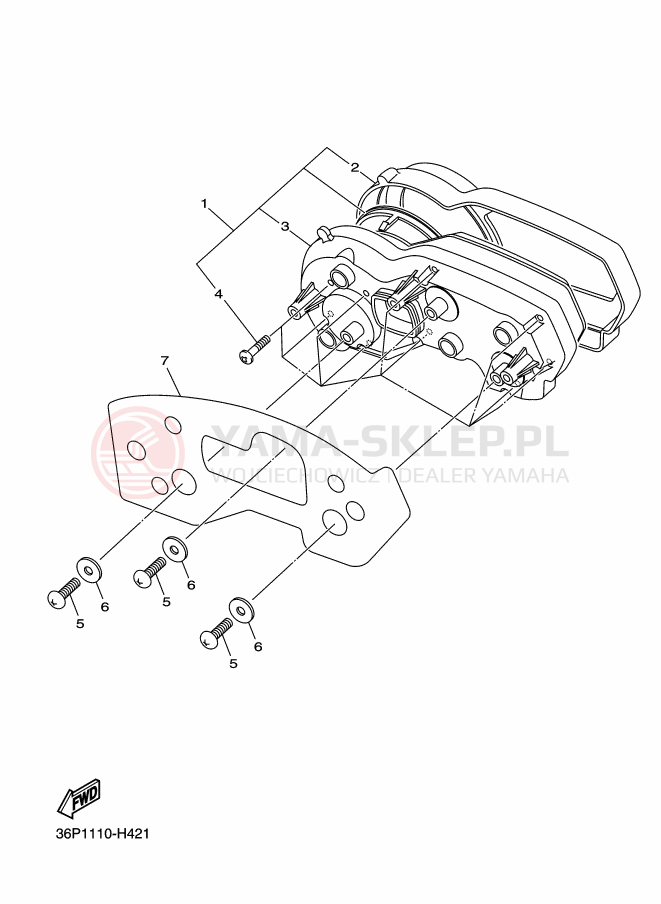 Schemat "licznik" do Yamaha XJ6 DIVERSION F ABS