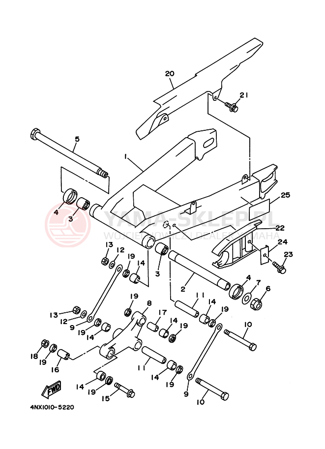 Schemat "wahacz" do Yamaha TRX850