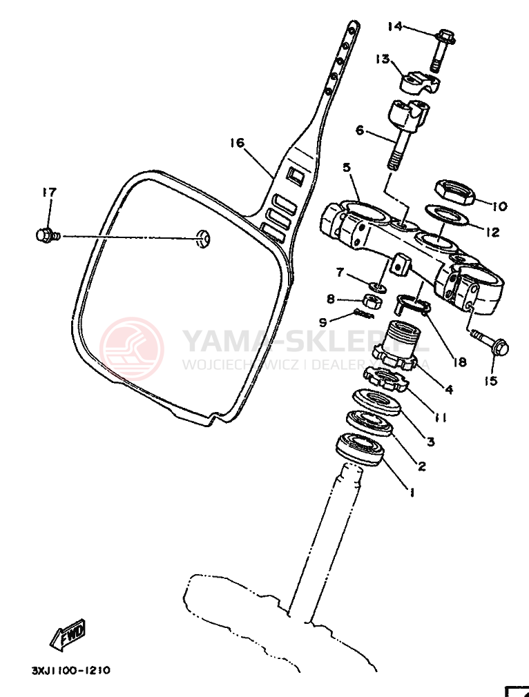 Schemat "Półki zawieszenia" do Yamaha YZ125