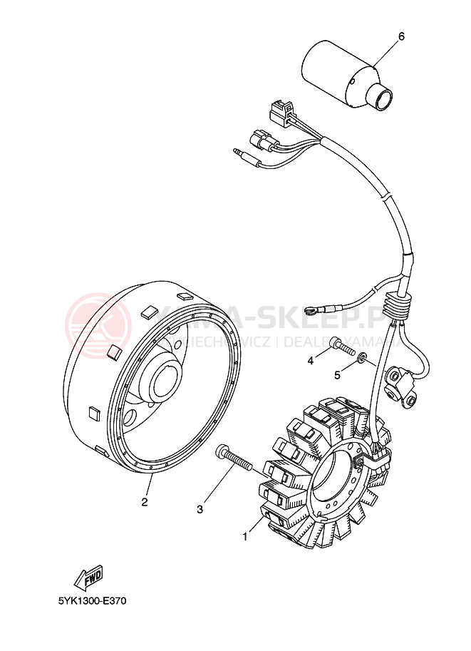 Schemat "alternator" do Yamaha MT03