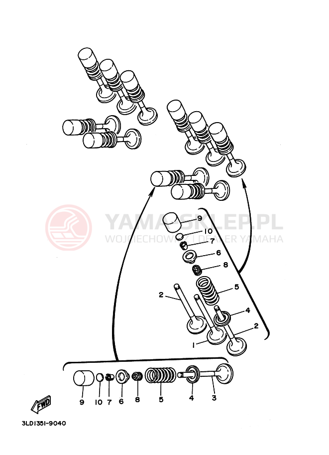 Schemat "zawory" do Yamaha XTZ750 SUPERTENERE