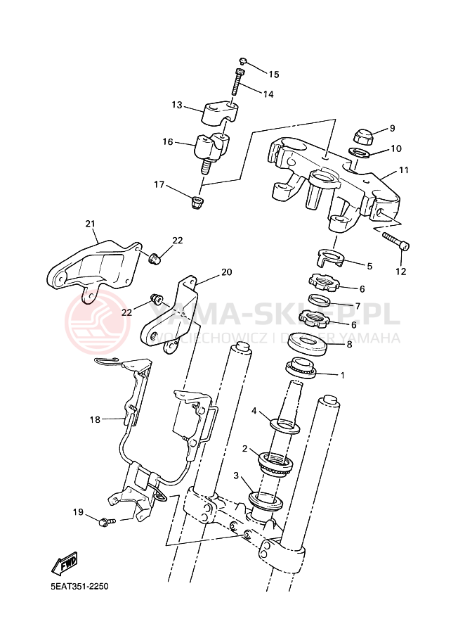 Schemat "Półki zawieszenia" do Yamaha XJR1300