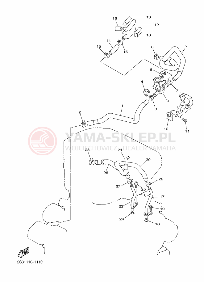 Schemat "reduktor" do Yamaha VMAX17