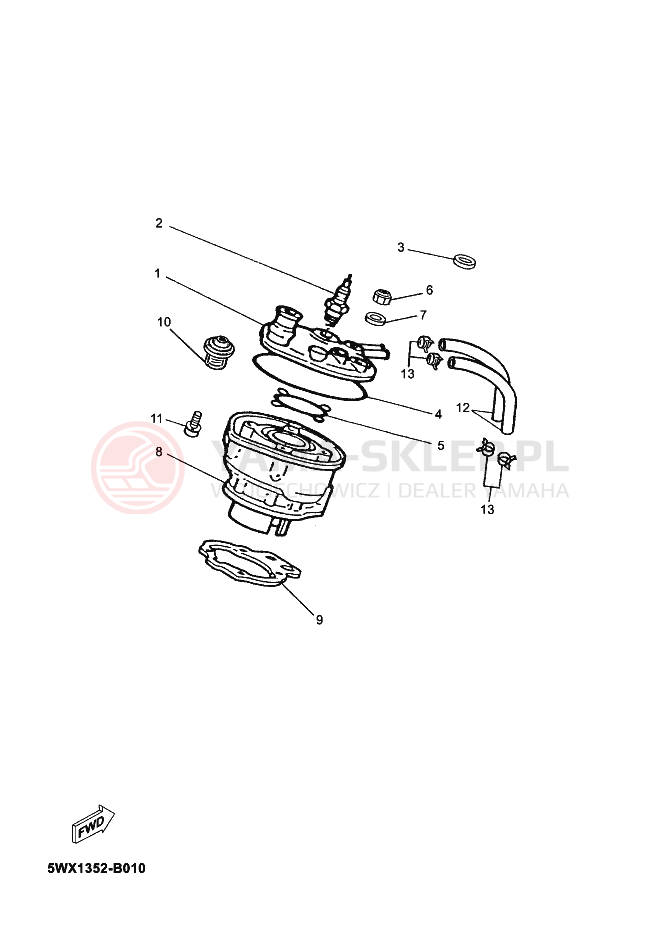Schemat "cylinder" do Yamaha X-POWER