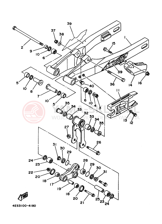 Schemat "wahacz" do Yamaha YZ80