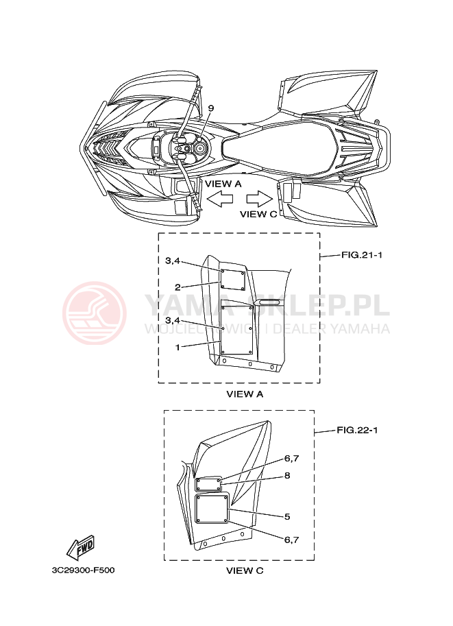 Schemat "naklejki" do Yamaha WOLVERINE 4WD