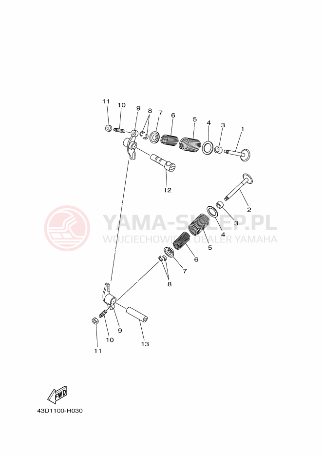 Schemat "zawory" do Yamaha YFM90