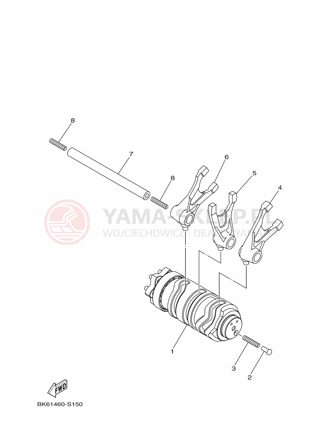 Schemat "Wodziki, automat" do Yamaha YZF-R125