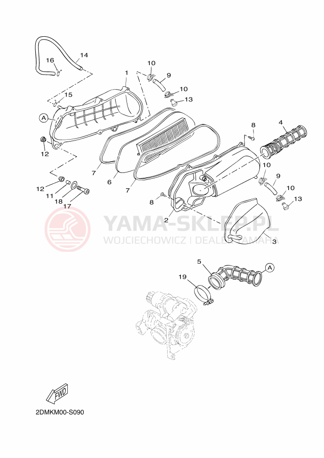 Schemat "Wtrysk paliwa" do Yamaha X-MAX 125 ABS