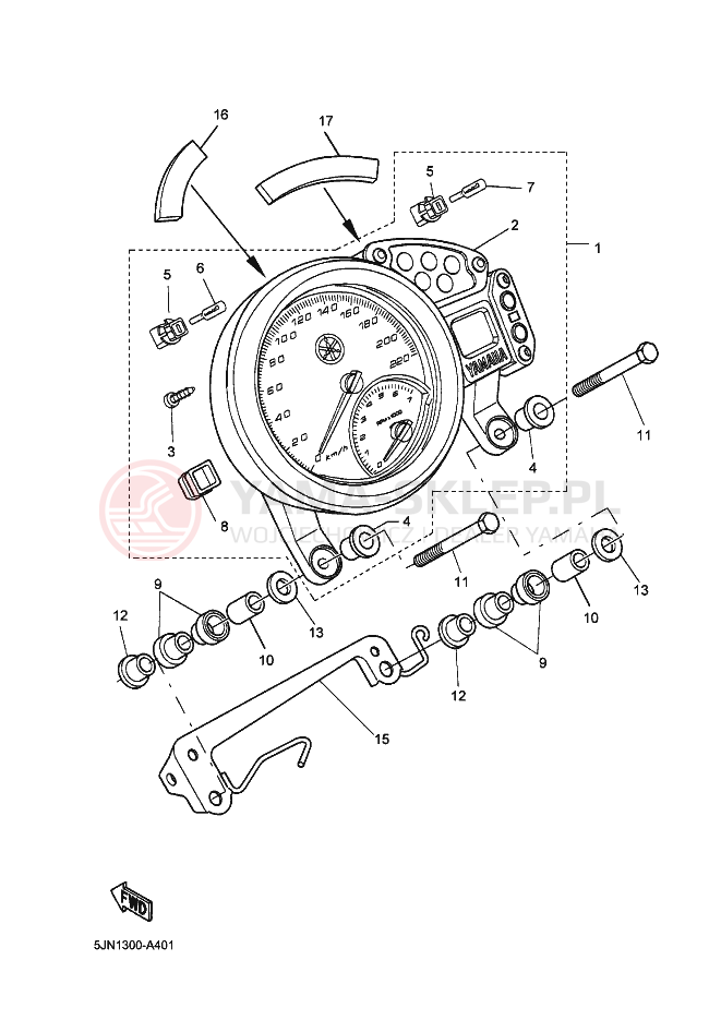 Schemat "licznik" do Yamaha BT1100