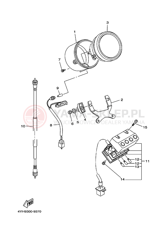 Schemat "licznik" do Yamaha XV535 VIRAGO