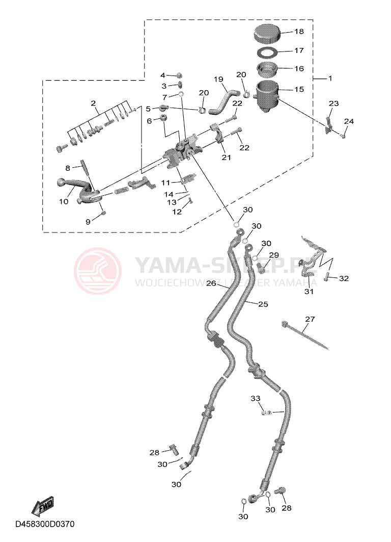 Schemat "Pompa hamulcowa przednia" do Yamaha R1 GYTR