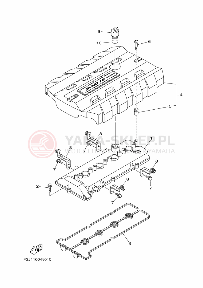 Schemat "cylinder" do Yamaha GP1800R SVHO