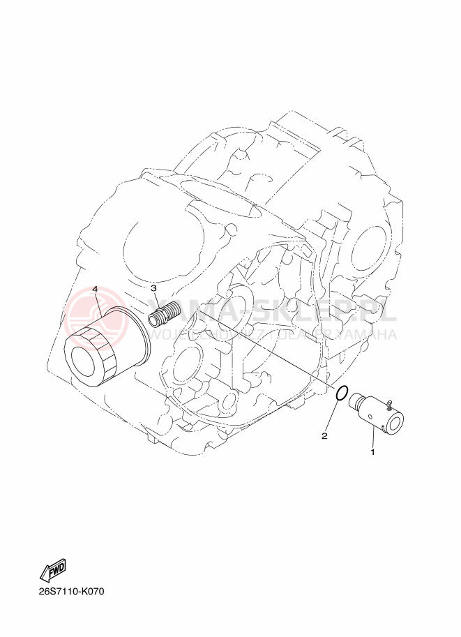 Schemat "Filtr oleju" do Yamaha SCR950