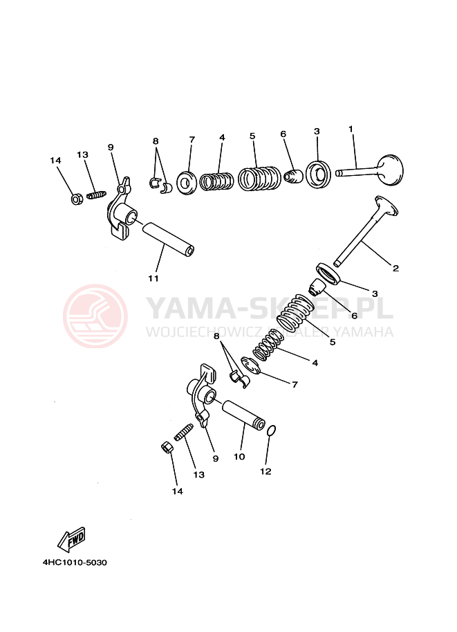 Schemat "zawory" do Yamaha MAJESTY