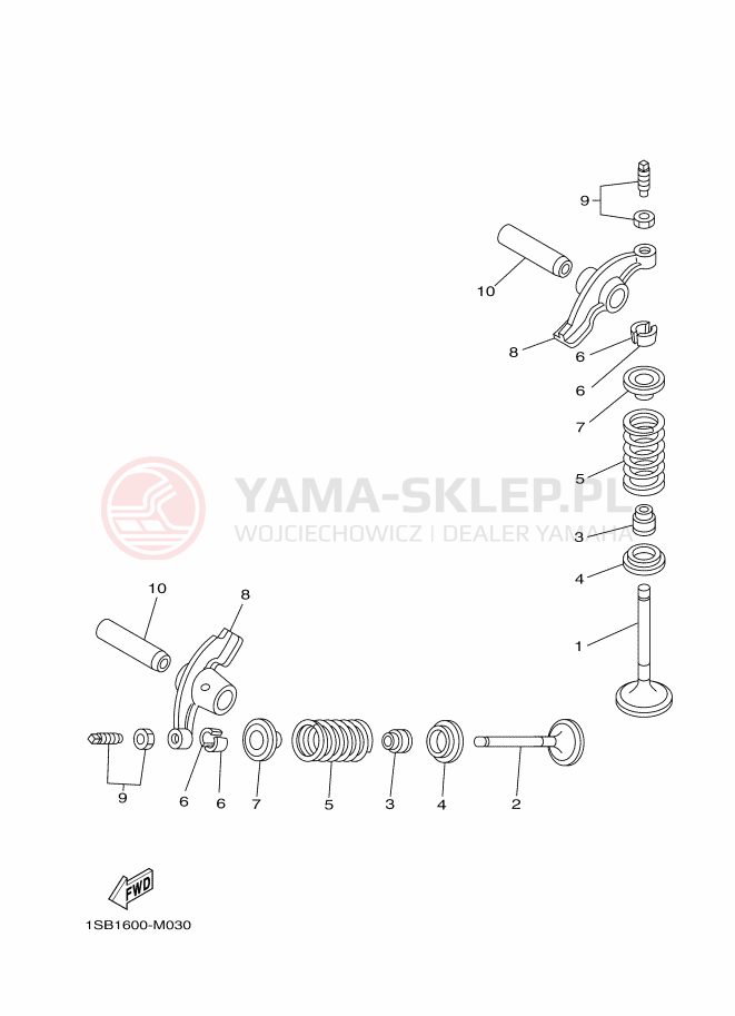 Schemat "zawory" do Yamaha XTZ125E
