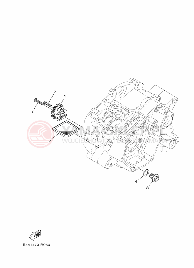 Schemat "Pompa olejowa" do Yamaha YC110D-4